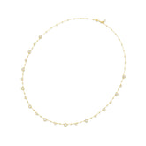 Imber strandage, Round cut, White, Gold-tone plated